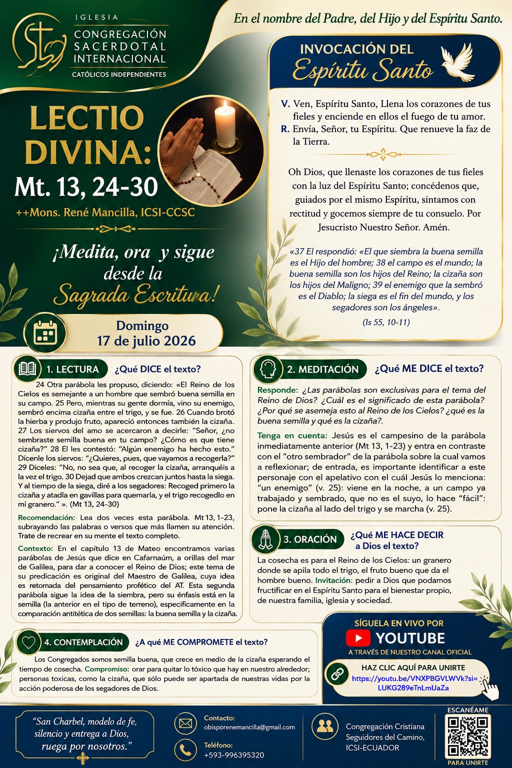 lectio 19 de julio